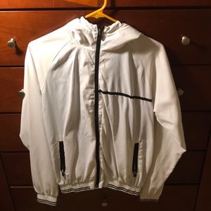 White With Black Detailing WindBreaker